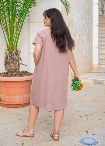 Бежевое женское платье с карманами цвет беж р.46/48 437270 New Trend