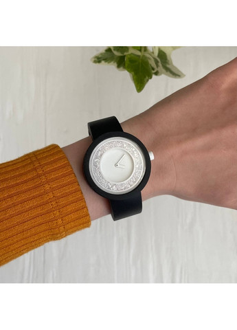 Женские силиконовые часы-конструктор actimer, черный ремешок, циферблат ring stone More (269266716)