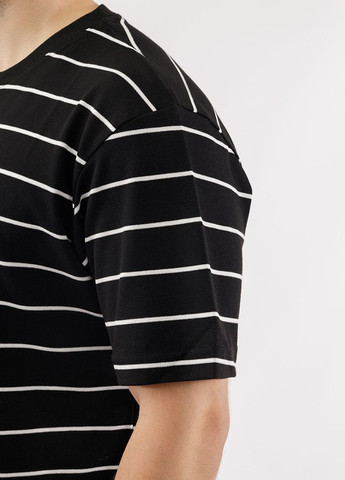 Черная футболка мужская короткий рукав цвет черный цб-00227217 Figo