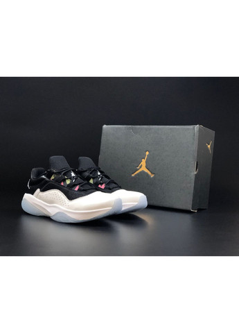 Чорно-білі Осінні чоловічі кросівки чорні з білим «no name» Nike Air Jordan 11 cmft