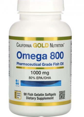 Omega 800 90 Fish Softgels California Gold Nutrition (258574447)