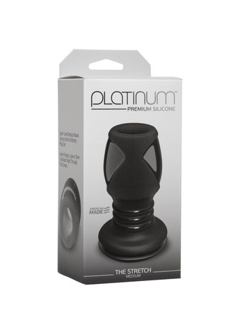 Анальний тунель Platinum Premium Silicone — The Stretch — Medium — Black Doc Johnson (275994999)