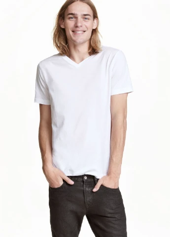 Белая футболка basic,белий, H&M