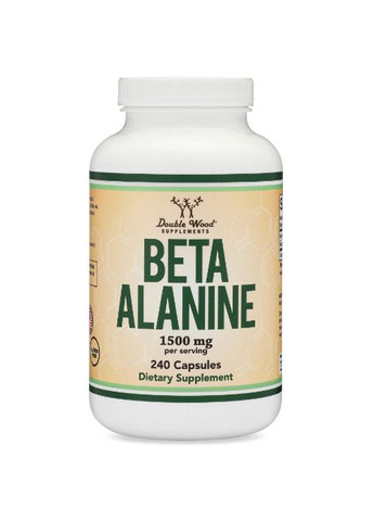 Double Wood Beta Alanine 1500 mg (2 caps per serving) 240 Caps Double Wood Supplements (265530096)