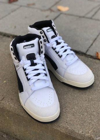 Черно-белые кроссовки Puma Slipstream Mid Heritage