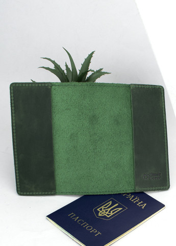 Обкладинка на паспорт шкіряна HC0073 зелена HandyCover (269368239)