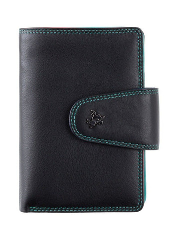Кожаный женский кошелек SP31 Poppy c RFID (Black Multi) Visconti (261853524)