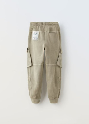 Бежевые повседневный демисезонные брюки карго Zara