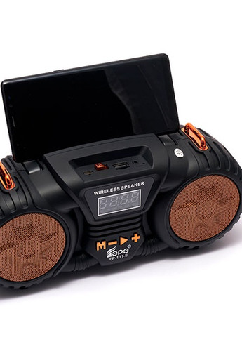 Портативное FM-радио EPE FP-131-S с USB/TF/MP3 Музыкальный плеер Аккумуляторный с солнечной панелью Черный c золотом KNS18-97 Led (257135594)