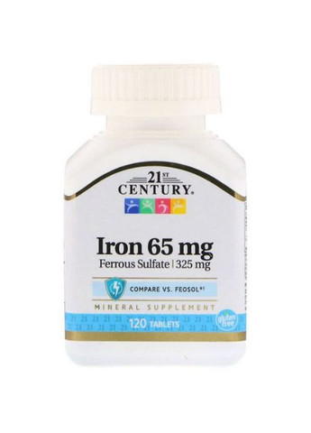 Iron 65 mg 120 Tabs 21st Century (264566051)
