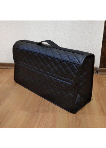 Органайзер короб бокс сумка с крышкой на липучке ручкой в багажник машину автомобиль экокожа 50х25х15 см (475971-Prob) Черный Unbranded (275332308)