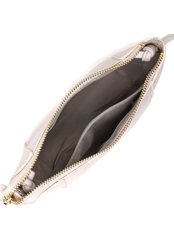 Женская маленькая сумка через плечо из натуральной кожи 22299 Белая Vintage (276461716)