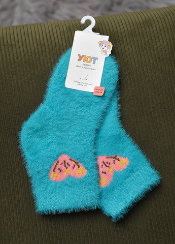 Шкарпетки дитячі для дівчинки норка бірюзового кольору Let's Shop (267723437)