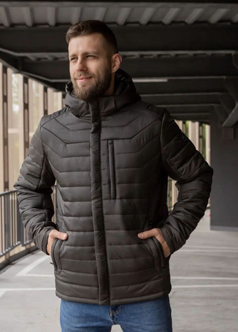 Оливковая (хаки) демисезонная мужская куртка большого размера демисезонная SK