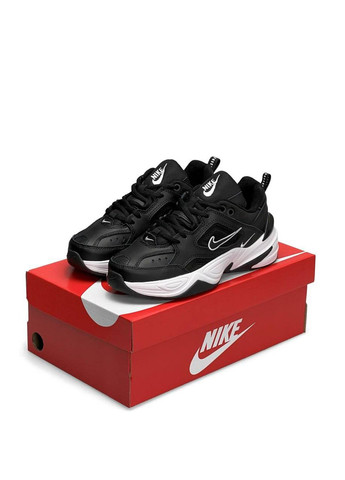 Чорні осінні кросівки жіночі, вьетнам Nike M2K Tekno Premium Black White