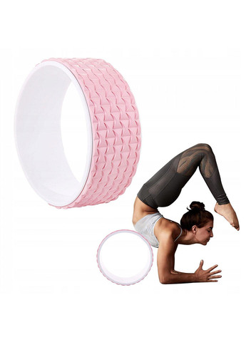 Колесо для йоги и фитнеса Dharma YG0019 Pink/White Springos (258303186)