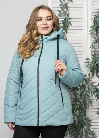 Мятная демисезонная женская демисезонная куртка большого размера SK