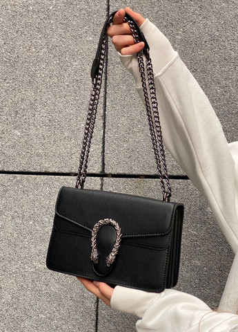 Женская сумка кросс-боди с подковой черная No Brand (271828164)