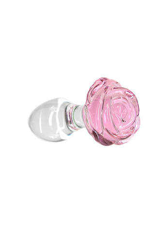 Скляна анальна пробка Rosy Luxurious Glass Anal Plug, ⌀3,3 см, віброкуля в подарунок Pillow Talk (269007148)
