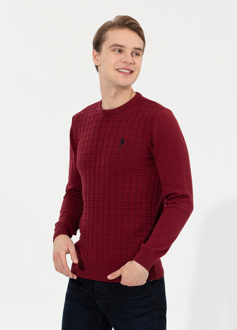 Бордовый свитер мужской U.S. Polo Assn.
