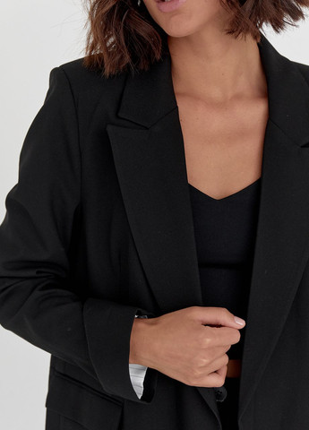 Черный женский стильный пиджак No Brand - демисезонный