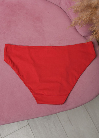 Труси жіночі однотонні червоного кольору Let's Shop (271813367)