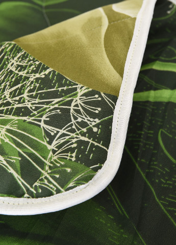 Одеяло полуторное зеленого цвета Let's Shop (256743109)