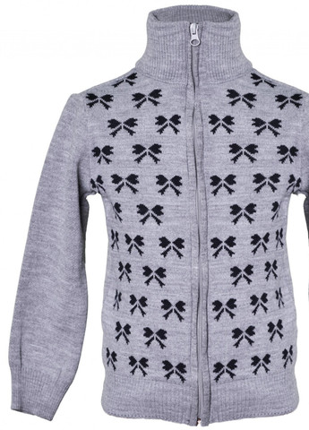 Серый зимний светри кофта на дівчинку (бантики) Lemanta