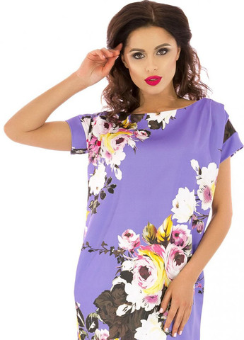 Фиолетовое літні сукні вільна коротка сукня (3030s) Lemanta