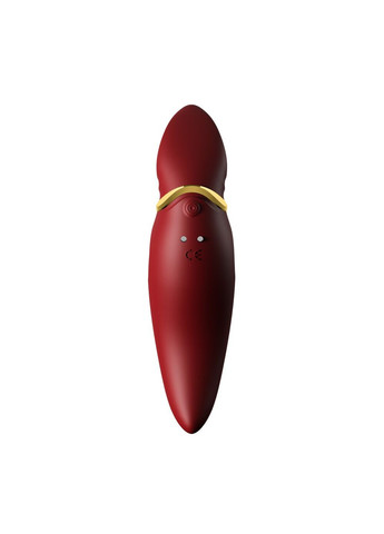 Вібратор 2в1 з язичком — Hero Wine Red, кристал Swarovski Zalo (259454356)