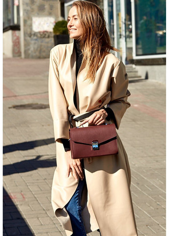 Сумка-кроссбоди из натуральной кожи Lola темно-бежевая BN-BAG-35-BEIGE BlankNote (263519201)