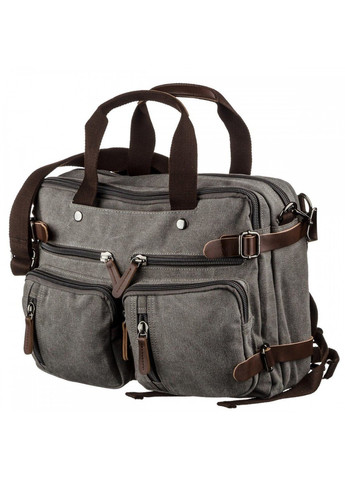 Мужская текстильная серая сумка-рюкзак 20145 Vintage (262523901)