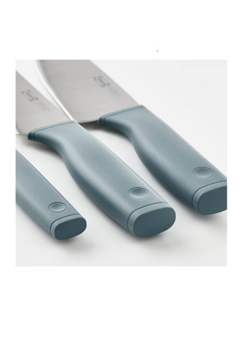 Набор ножей, 3 шт., серо-бирюзовый IKEA tigerbarb (264564848)