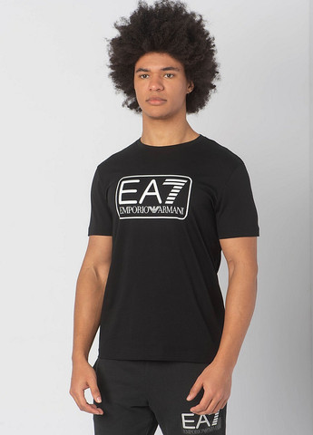 Чорна футболка EA7