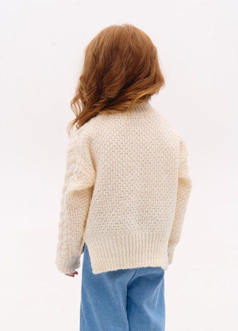 Молочний демісезонний светр пуловер Yumster