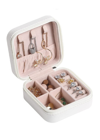 Шкатулка сундук органайзер коробка футляр для хранения украшений бижутерии 10х10х5 см (474637-Prob) Белая Unbranded (259163799)
