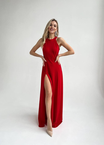 Червона жіноча сукня креп-дайвінг No Brand