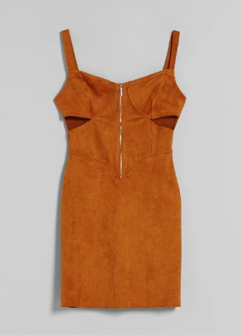 Коричнева сукня літо,коричневий, Bershka