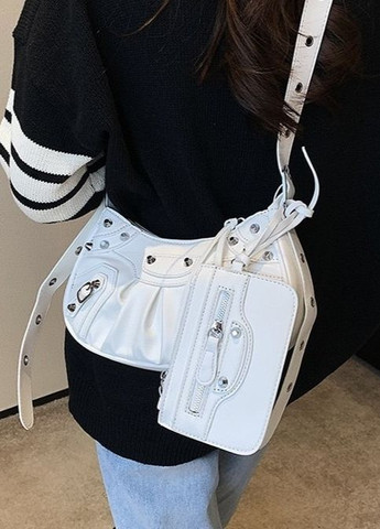 Жіноча сумка 10270 крос-боді біла No Brand (276717173)