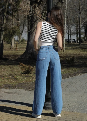 Майка в черно-белую полоску Style — 257965193