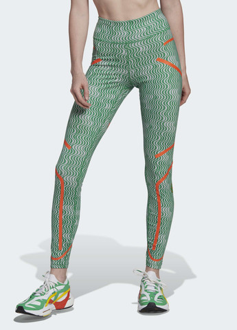 Зеленые летние спортивные леггинсы asmc tigh print adidas