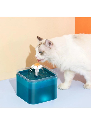 Питний фонтанчик поїлка автопоїлка посуд для котів собак тварин з фільтром USB 2 л 16х16х12.5 см (475735-Prob) Unbranded (270827887)