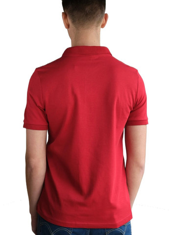 Темно-красная футболка-поло мужское для мужчин Paul & Shark с надписью