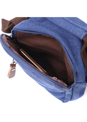 Удобная небольшая мужская сумка из плотного текстиля 22221 Синий Vintage (267925319)