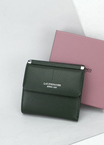 Жіночий шкіряний гаманець Las 209-103B маленький темно-зелений Fernando (276715199)