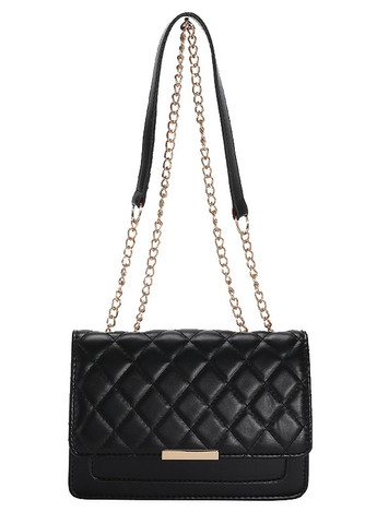 Женская классическая сумочка стеганая кросс-боди через плечо черная No Brand (259406145)