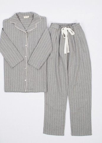 Серая всесезон пижама женская - arya gri melanj серый l кофта + брюки Buldans