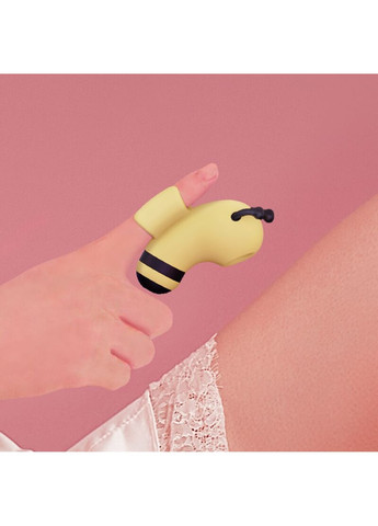 Вакуумный стимулятор с микротоками Beebe Yellow, на палец CuteVibe (258261877)