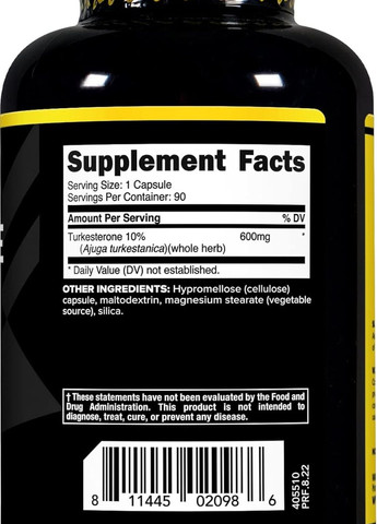 Туркестерон Turkesterone, Ajuga Turkestanica, 600 mg, 90 Capsules Primaforce (264644014)