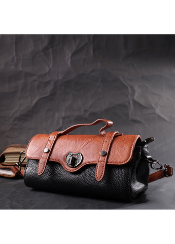 Женская сумка в винтажном стиле из натуральной кожи 22349 Черная Vintage (276461770)